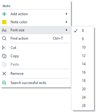Font size