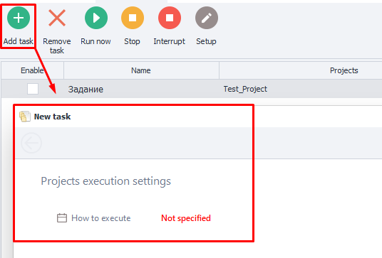 Creating a New Task
